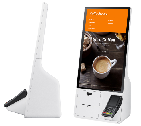 Front/left view of Samsung Kiosk